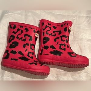 Pink leopard Hunter Boots